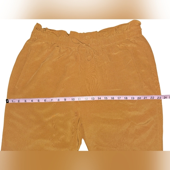 Eileen Fisher Rust Crepe Tencel Pants Ankle Drawstring Comfort Sz M - Picture 10 of 15